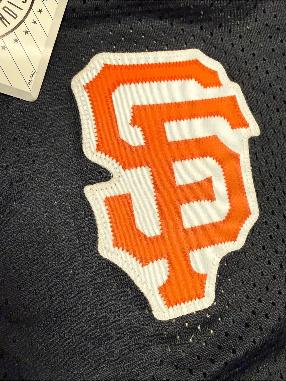 Vintage 1990s Russell San Francisco Giants Button-Up Jersey Black Size Youth L